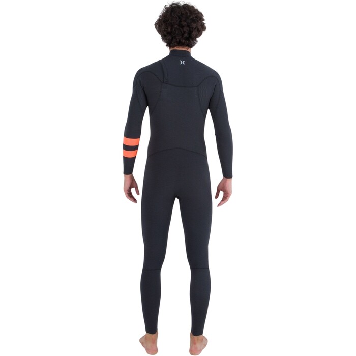 2024 Hurley Mens Plus 4/3mm Chest Zip Wetsuit MFS0012403 - Black / Graphite